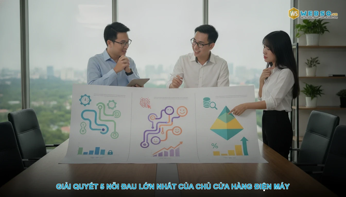 Thiết kế website cửa hàng điện máy - Giải quyết 5 nỗi đau lớn nhất của chủ cửa hàng điện máy