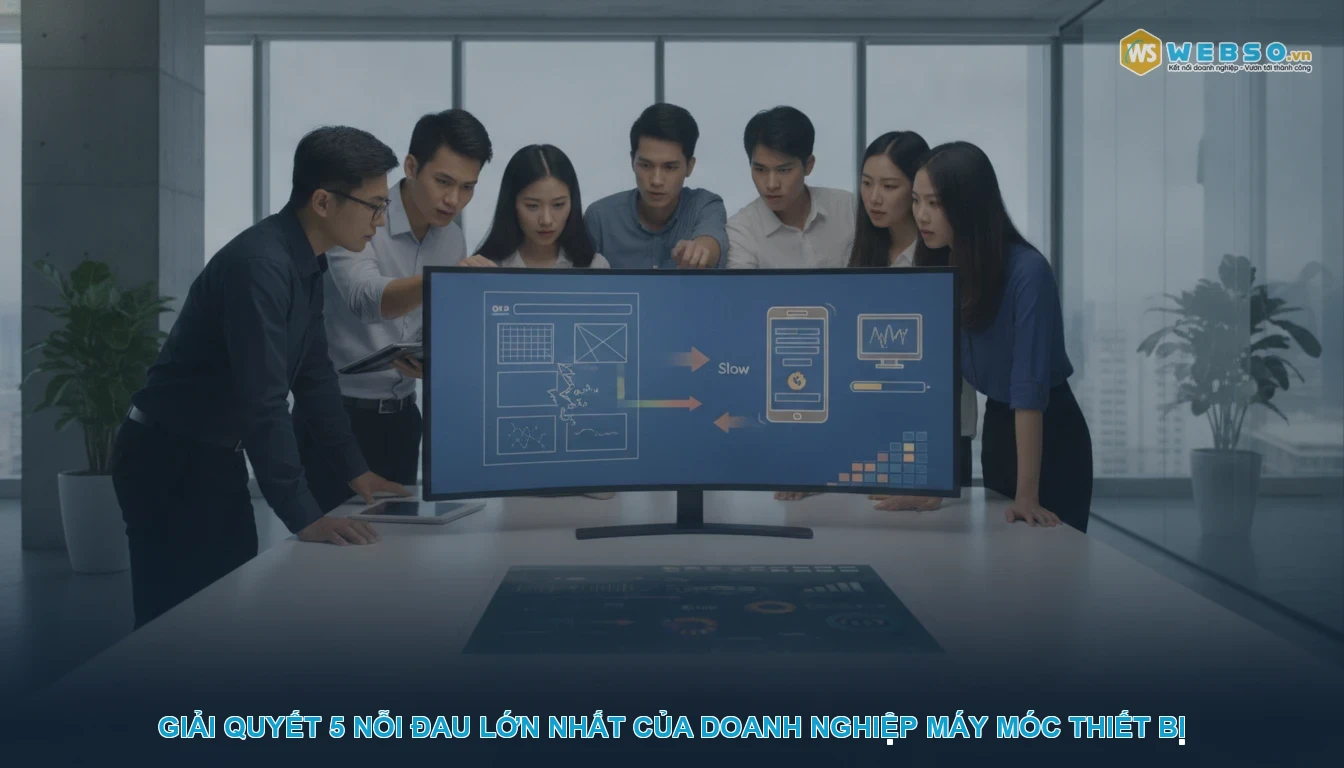 Thiết kế website máy móc thiết bị - Giải quyết 5 nỗi đau lớn nhất của doanh nghiệp máy móc thiết bị