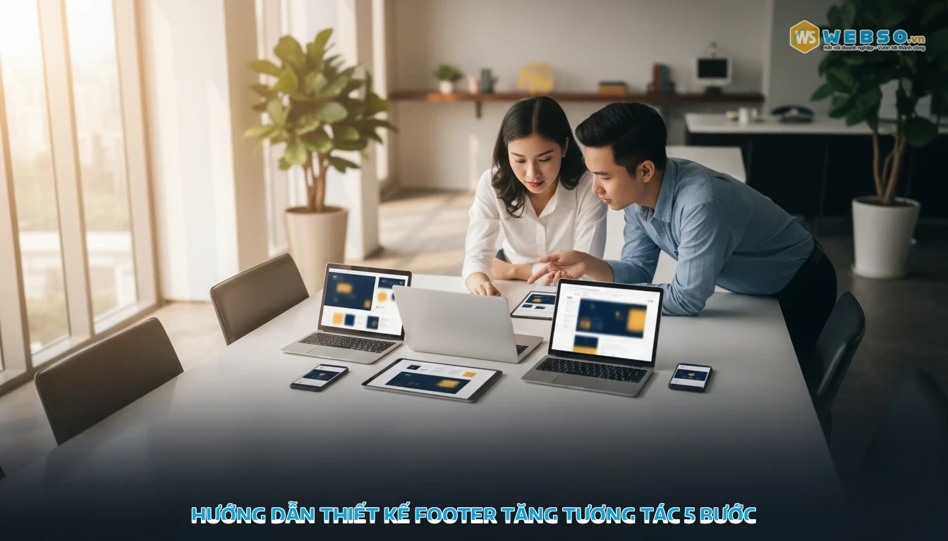 thiết kế footer website - Hướng Dẫn Thiết Kế Footer Tăng Tương Tác 5 Bước