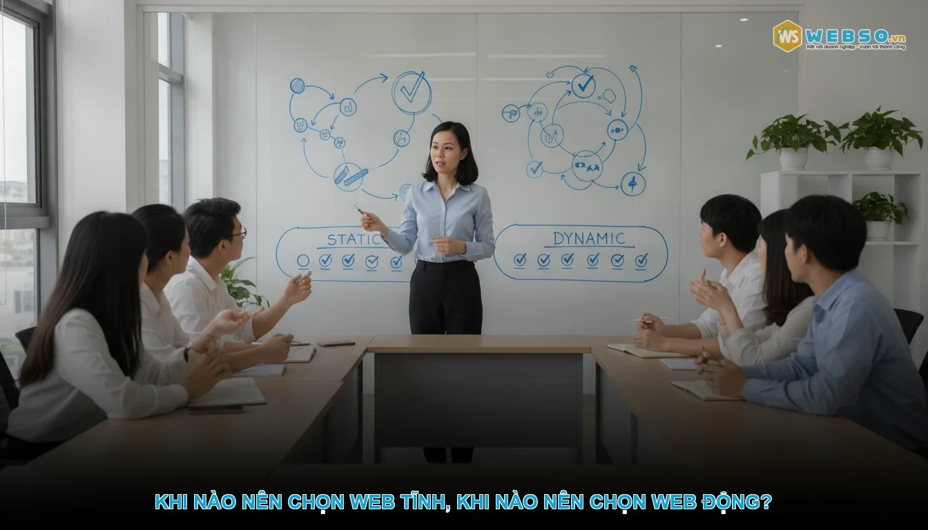 Web tĩnh và web động là gì? - Khi nào nên chọn web tĩnh, khi nào nên chọn web động?