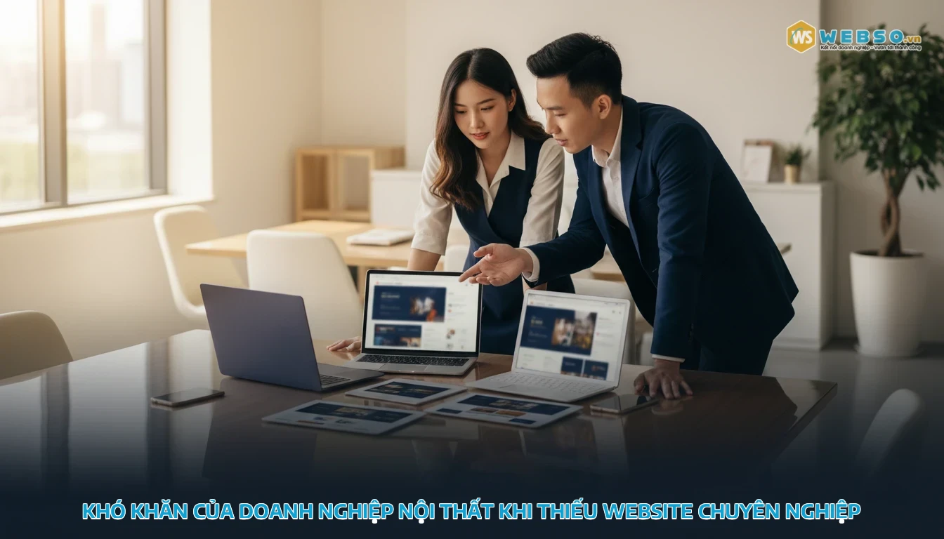 thiết kế website nội thất - Khó khăn của doanh nghiệp nội thất khi thiếu website chuyên nghiệp