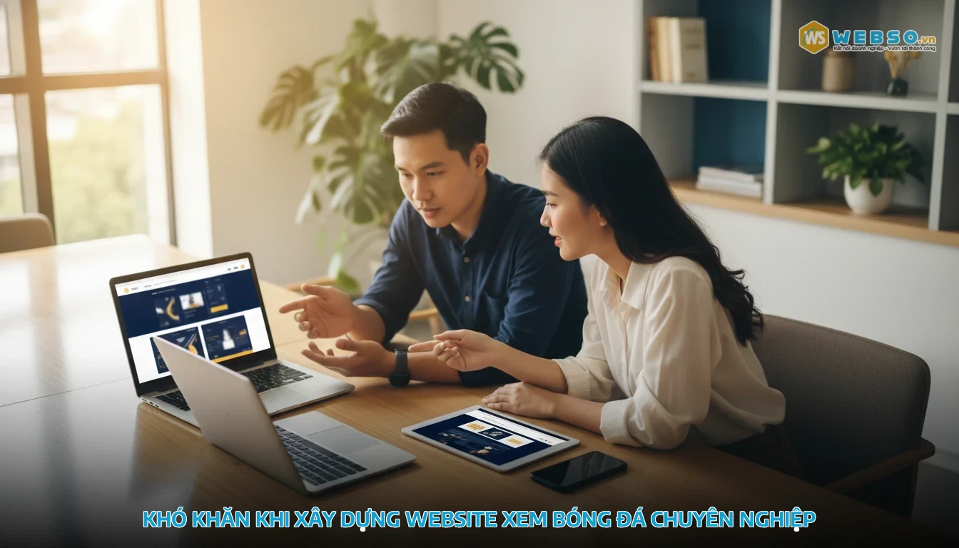 thiết kế website xem bóng đá - Khó khăn khi xây dựng website xem bóng đá chuyên nghiệp