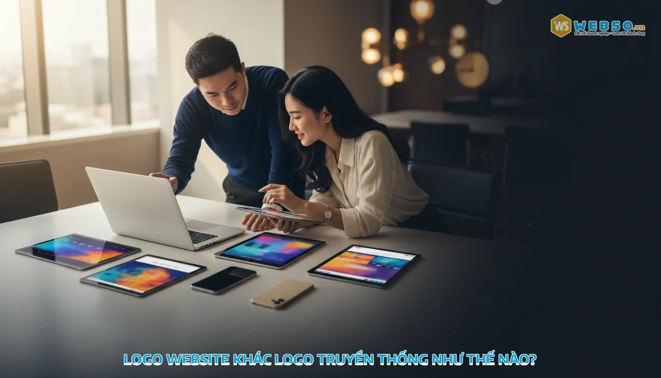 thiết kế logo cho website - Logo website khác logo truyền thống như thế nào?