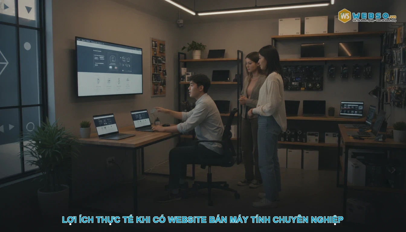 Thiết kế website bán máy tính - Lợi ích thực tế khi có website bán máy tính chuyên nghiệp