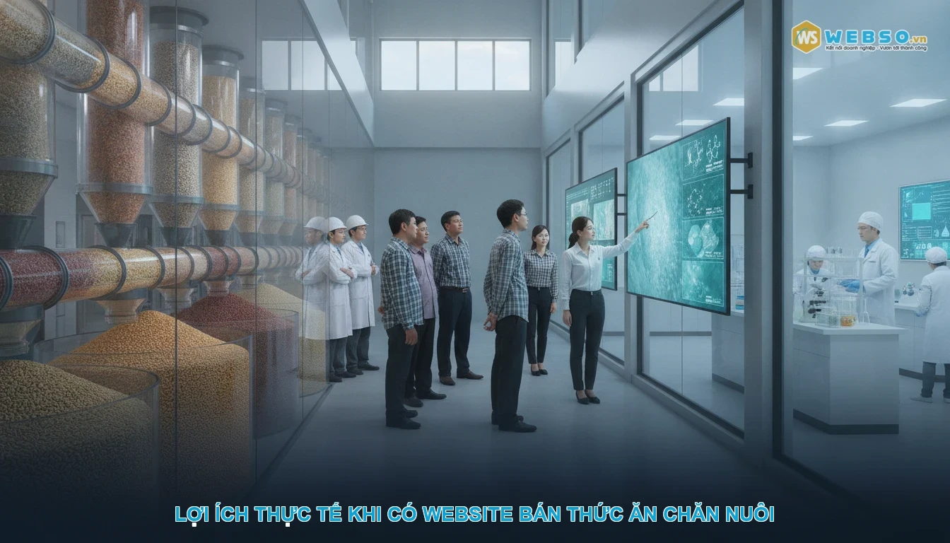 Thiết kế website bán thức ăn chăn nuôi - Lợi ích thực tế khi có website bán thức ăn chăn nuôi