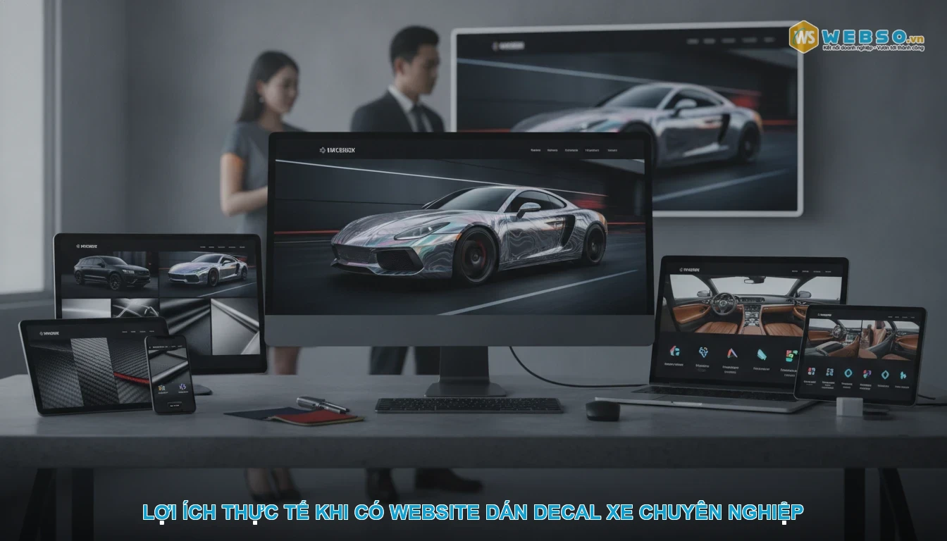 Thiết kế website dán tem decal xe - Lợi ích thực tế khi có website dán decal xe chuyên nghiệp