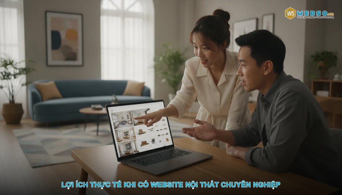 Thiết kế website cửa hàng nội thất - Lợi ích thực tế khi có website nội thất chuyên nghiệp