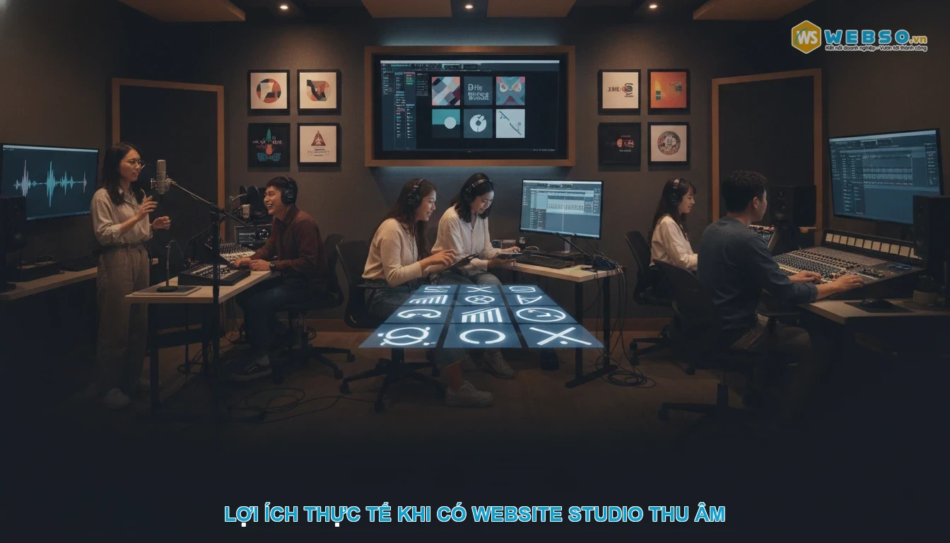 Thiết kế website phòng thu âm - Lợi Ích Thực Tế Khi Có Website Studio Thu Âm