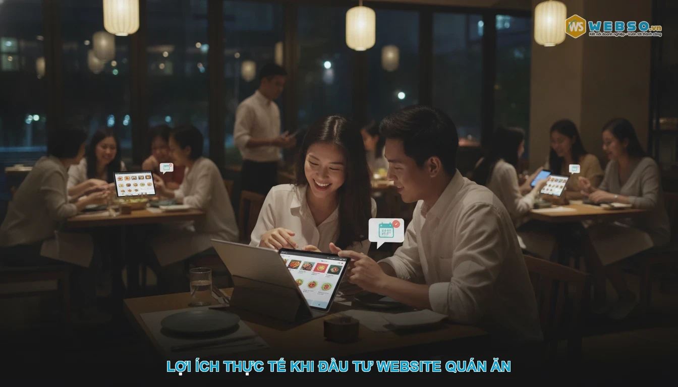 Thiết kế website quán ăn - Lợi ích thực tế khi đầu tư website quán ăn