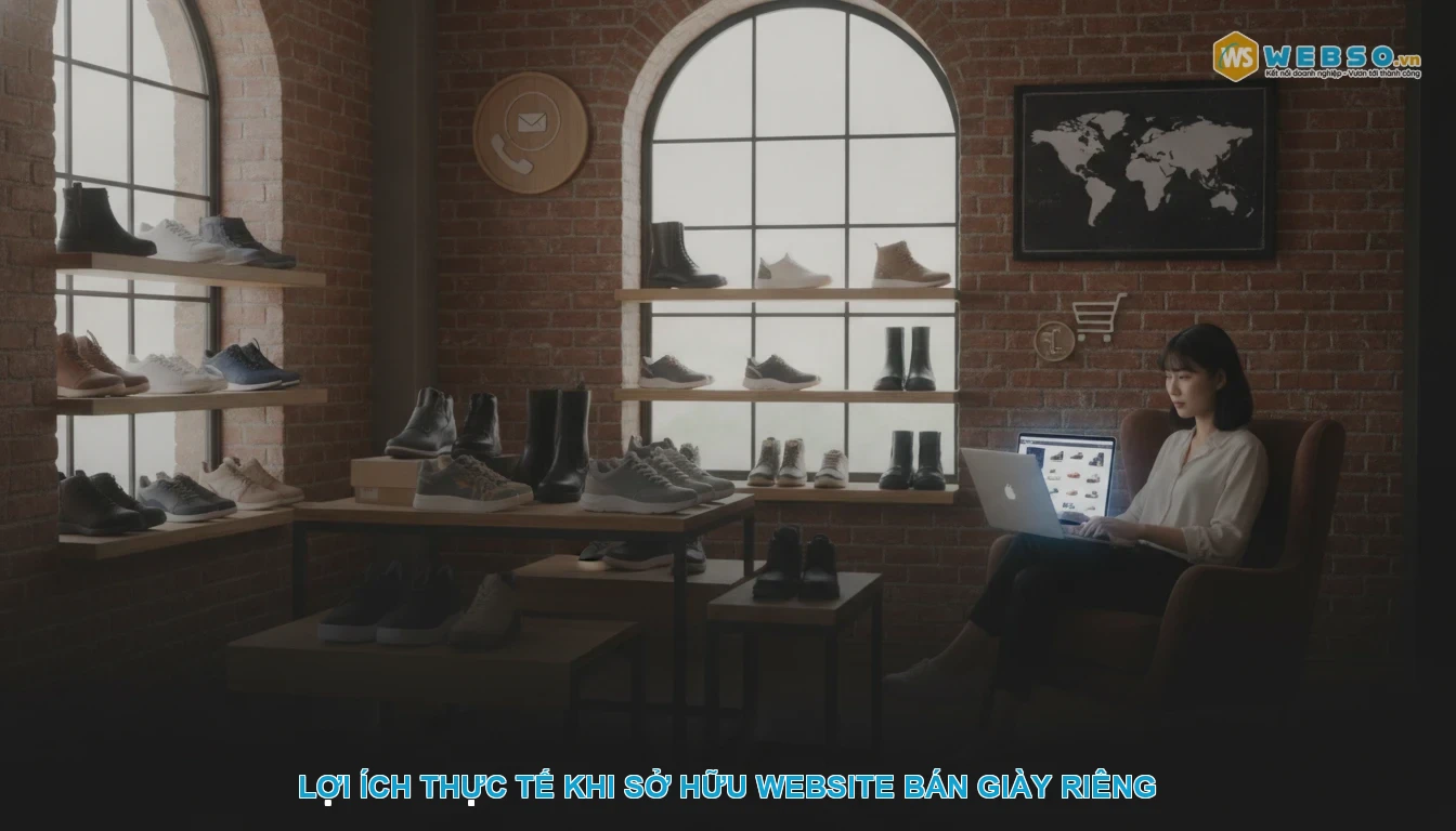 Thiết kế website giày dép - Lợi ích thực tế khi sở hữu website bán giày riêng