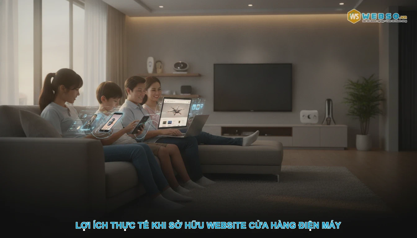 Thiết kế website cửa hàng điện máy - Lợi ích thực tế khi sở hữu website cửa hàng điện máy