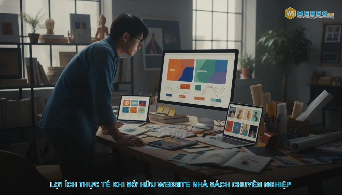 Thiết kế website nhà sách - Lợi Ích Thực Tế Khi Sở Hữu Website Nhà Sách Chuyên Nghiệp