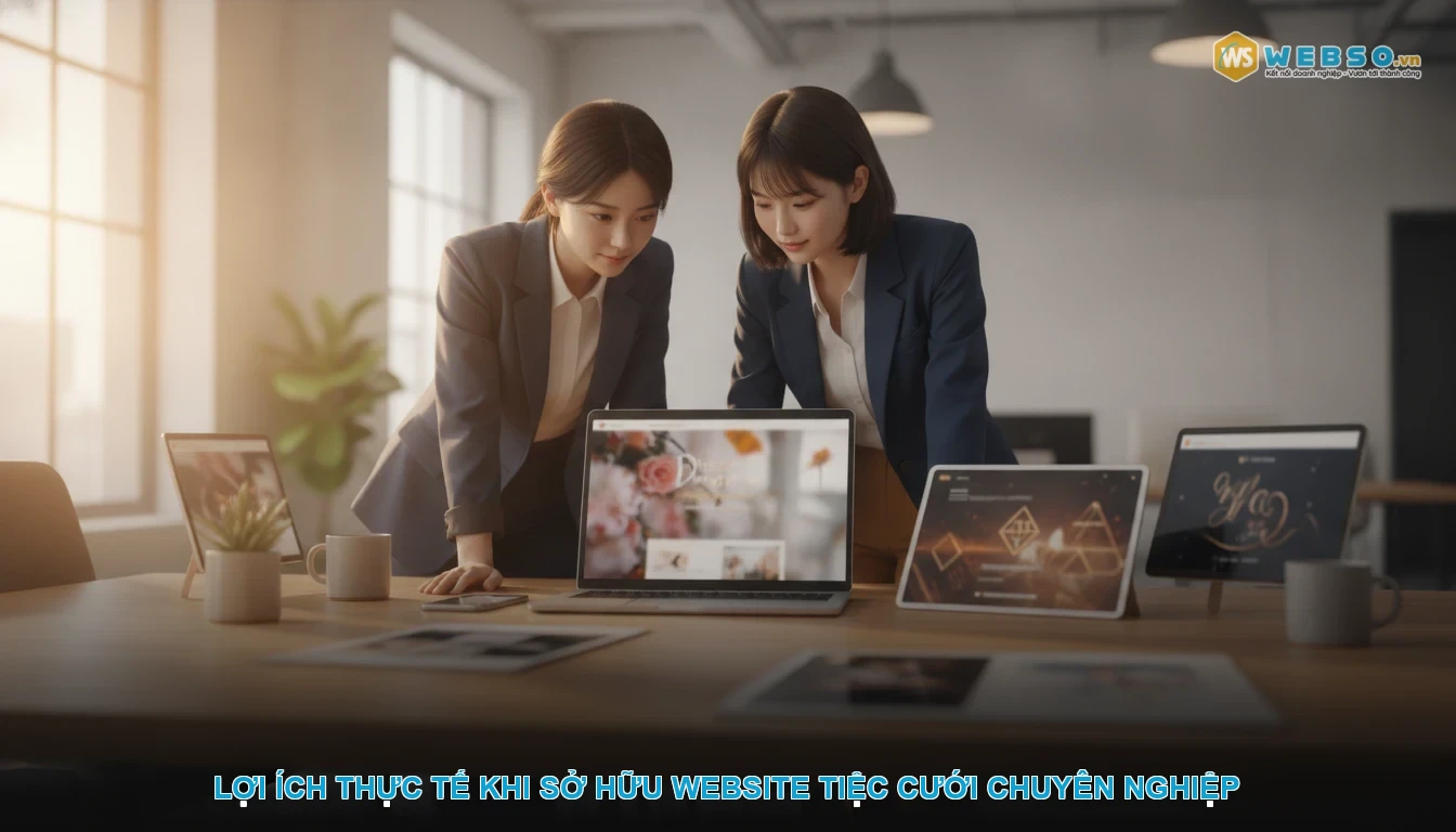 Thiết kế website tiệc cưới - Lợi ích thực tế khi sở hữu website tiệc cưới chuyên nghiệp