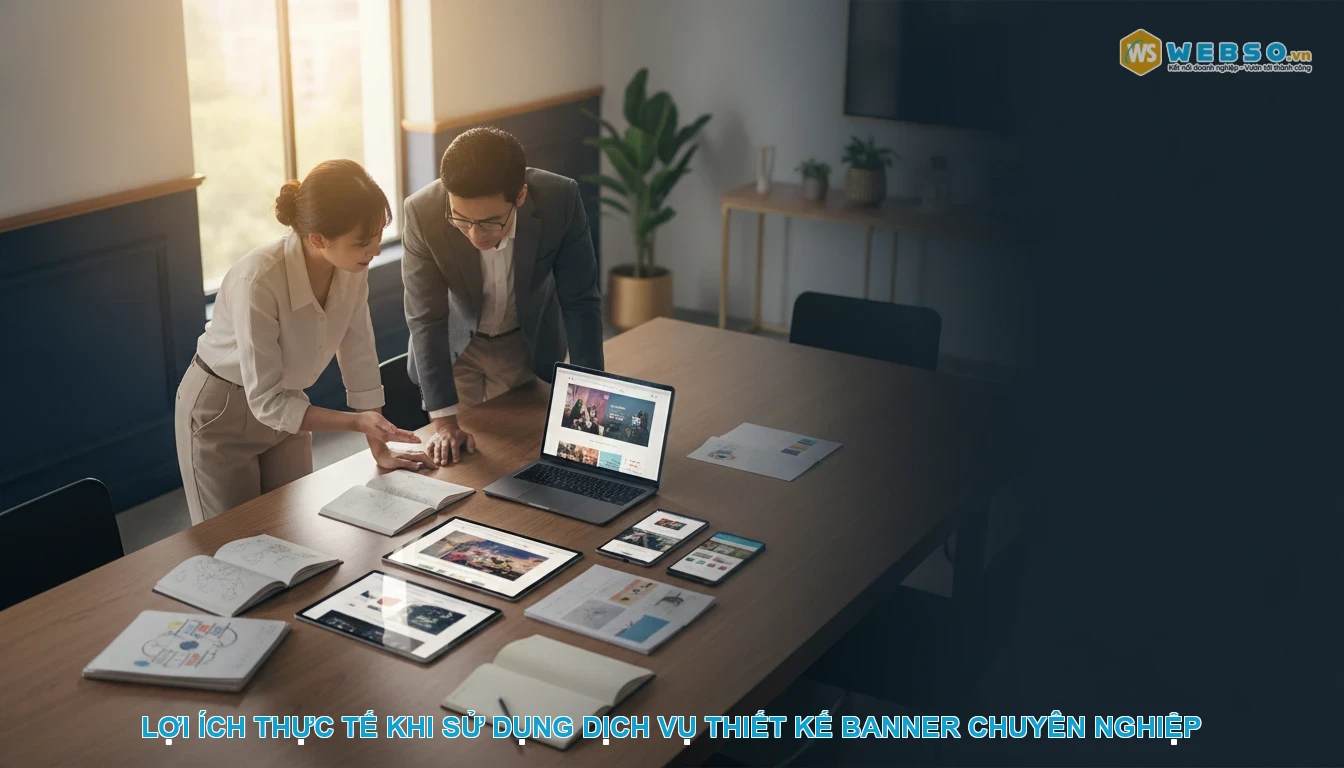 Thiết kế website bảng hiệu quảng cáo - Lợi ích thực tế khi sử dụng dịch vụ thiết kế banner chuyên nghiệp