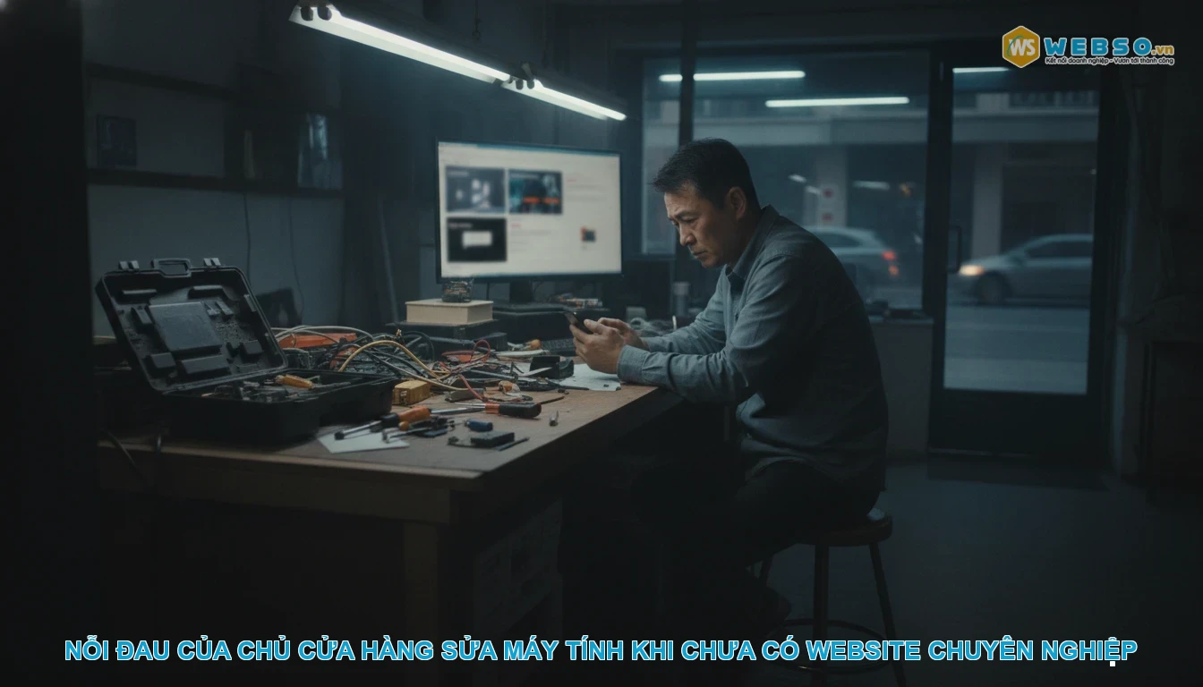 Thiết kế website sửa chữa bảo trì máy tính - Nỗi đau của chủ cửa hàng sửa máy tính khi chưa có website chuyên nghiệp