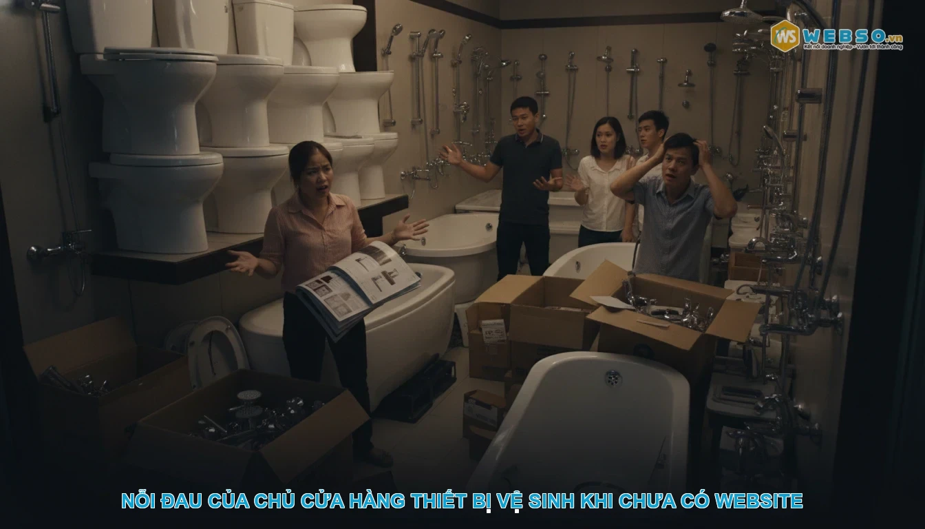 Thiết kế website thiết bị vệ sinh - Nỗi đau của chủ cửa hàng thiết bị vệ sinh khi chưa có website