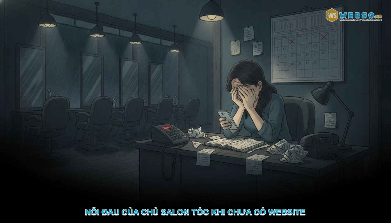 Thiết kế website salon tóc - Nỗi đau của chủ salon tóc khi chưa có website