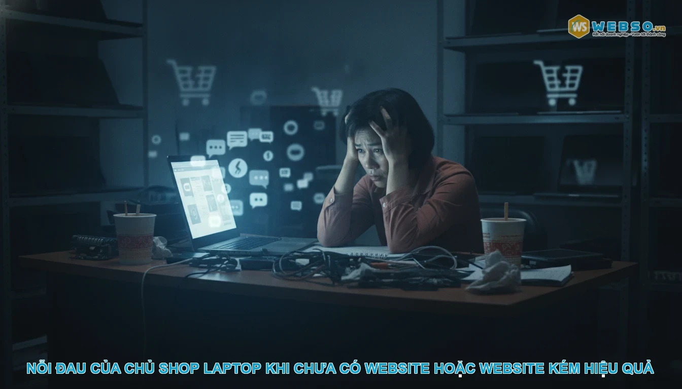 Thiết kế website bán laptop - Nỗi Đau Của Chủ Shop Laptop Khi Chưa Có Website Hoặc Website Kém Hiệu Quả