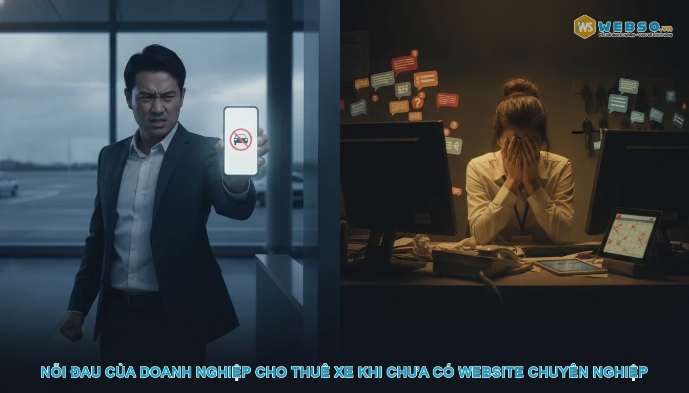 Thiết kế website cho thuê xe ô tô - Nỗi Đau Của Doanh Nghiệp Cho Thuê Xe Khi Chưa Có Website Chuyên Nghiệp