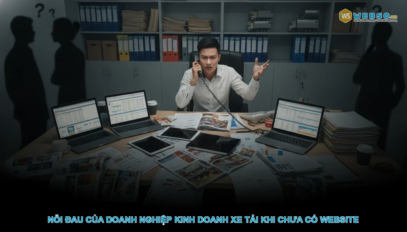 Thiết kế website bán xe tải - Nỗi đau của doanh nghiệp kinh doanh xe tải khi chưa có website