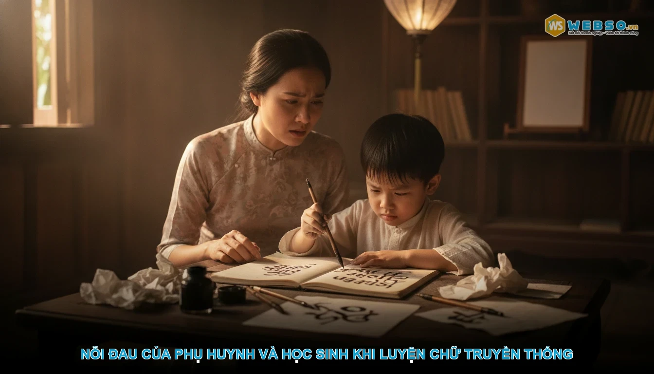 Thiết kế website luyện chữ đẹp - Nỗi Đau Của Phụ Huynh Và Học Sinh Khi Luyện Chữ Truyền Thống