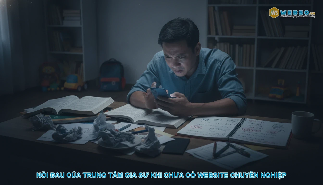 Thiết kế website trung tâm gia sư - Nỗi đau của trung tâm gia sư khi chưa có website chuyên nghiệp