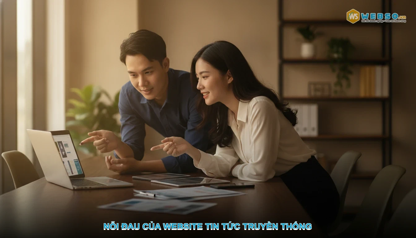 Thiết kế website tin tức - Nỗi đau của website tin tức truyền thống