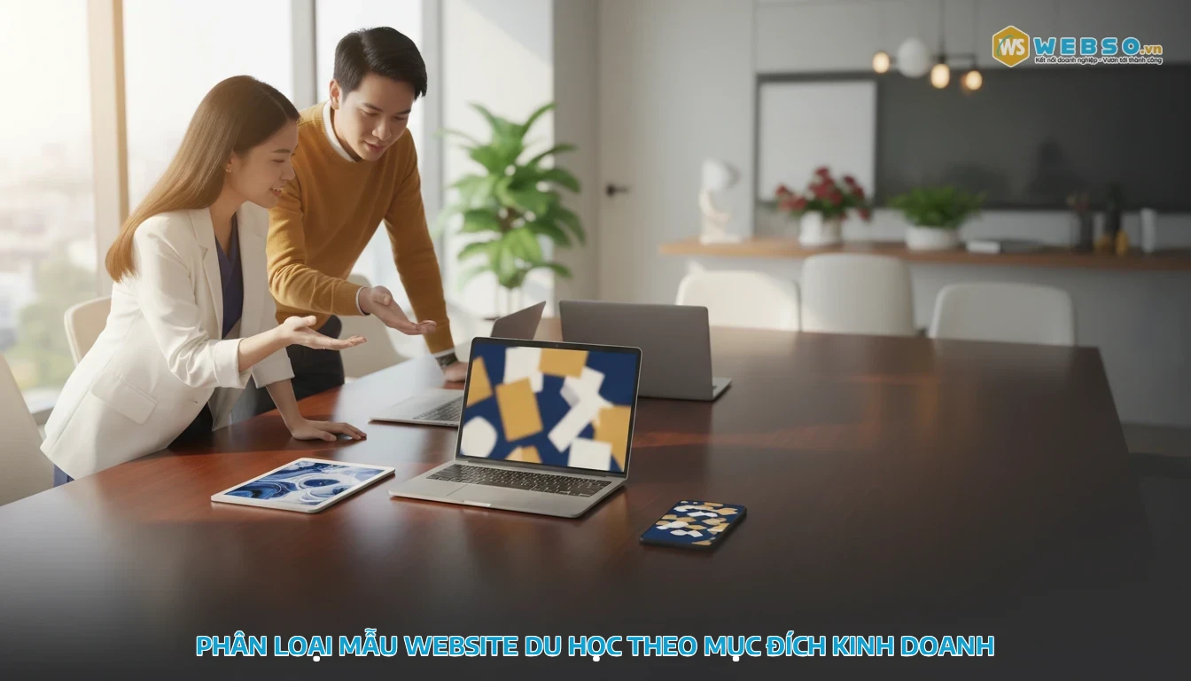 mẫu website du học - Phân loại mẫu website du học theo mục đích kinh doanh