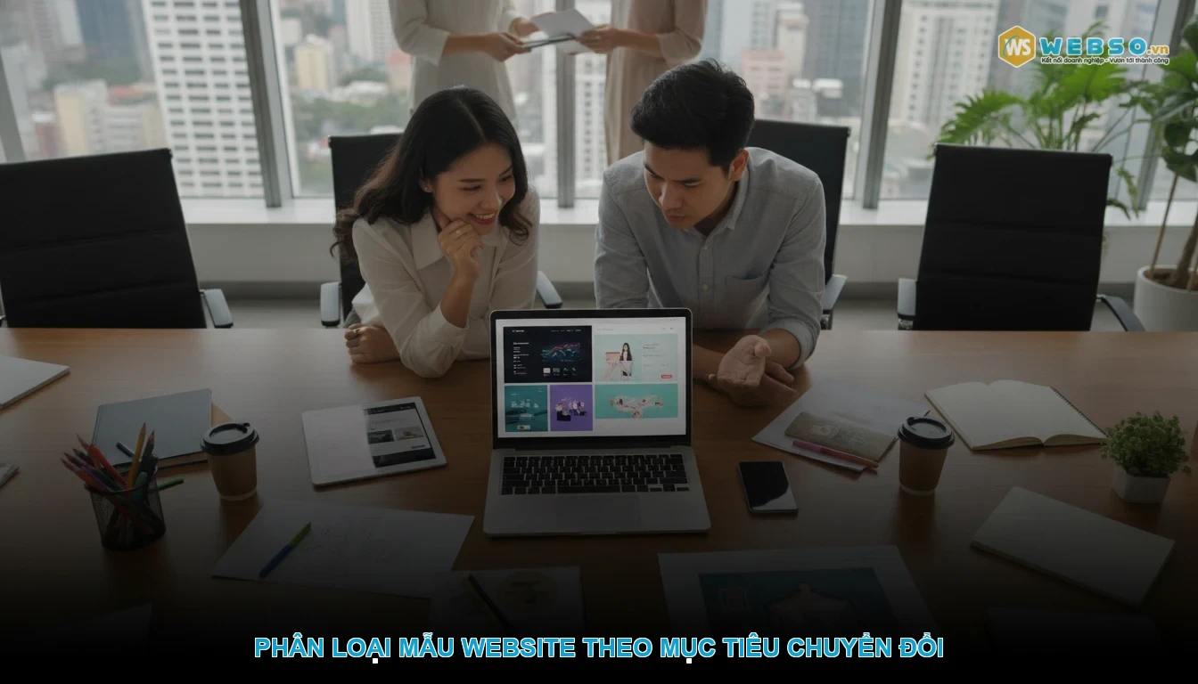 Mẫu website - Phân loại mẫu website theo mục tiêu chuyển đổi
