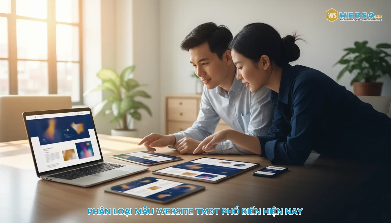 mẫu website thương mại điện tử - Phân loại mẫu website TMĐT phổ biến hiện nay