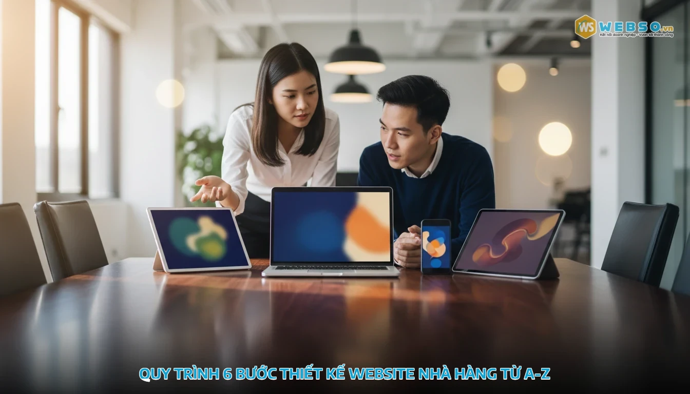 mẫu website nhà hàng - Quy trình 6 bước thiết kế website nhà hàng từ A-Z