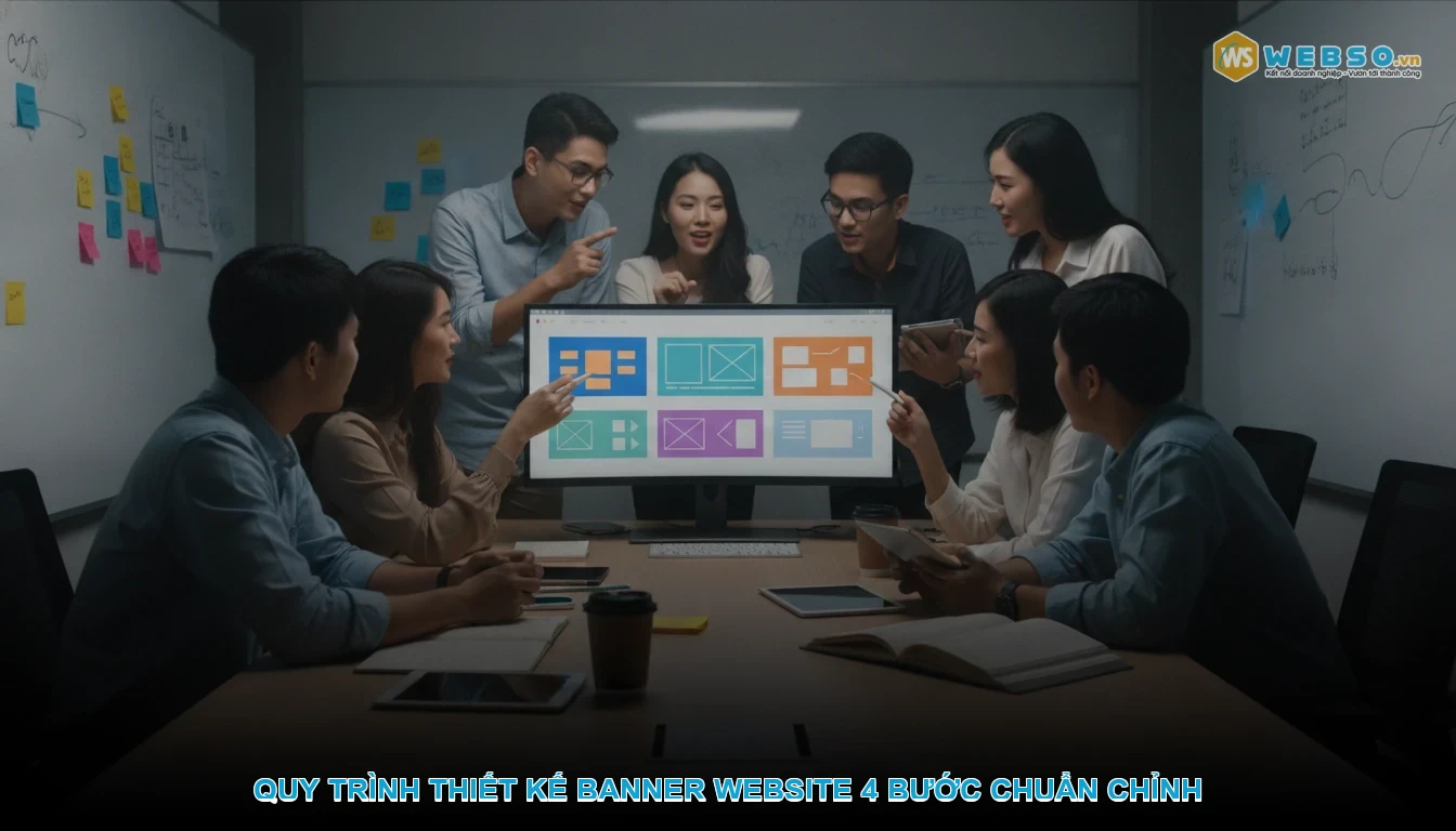 Thiết kế website bảng hiệu quảng cáo - Quy trình thiết kế banner website 4 bước chuẩn chỉnh