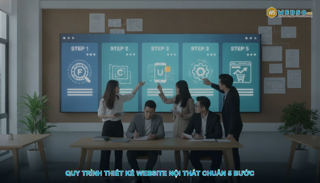 Thiết kế website cửa hàng nội thất - Quy trình thiết kế website nội thất chuẩn 5 bước