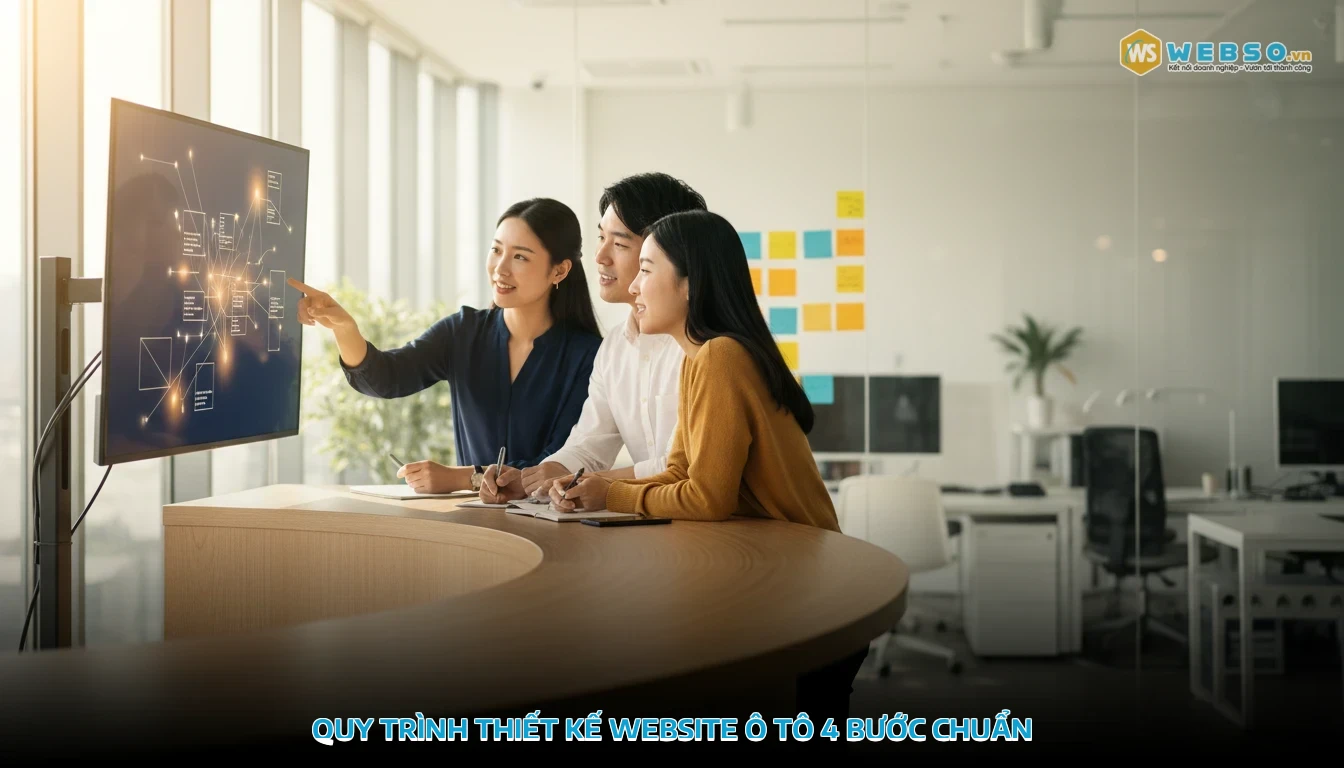 thiết kế website ô tô - Quy trình thiết kế website ô tô 4 bước chuẩn