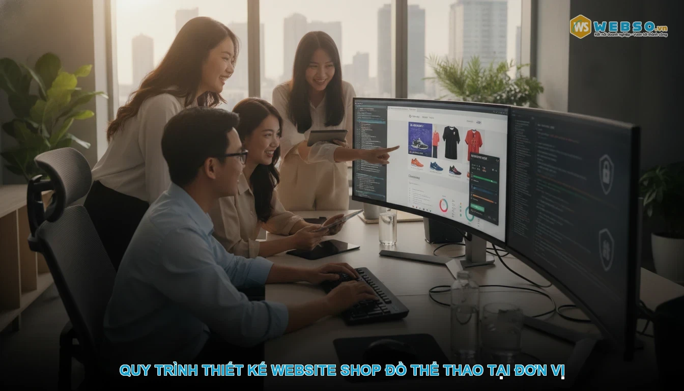 Thiết kế website shop đồ thể thao - Quy trình thiết kế website shop đồ thể thao tại đơn vị