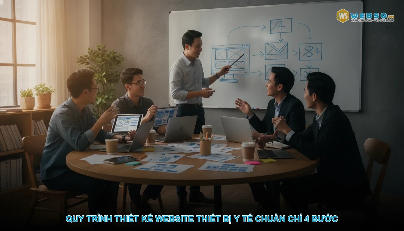 Thiết kế website thiết bị y tế - Quy trình thiết kế website thiết bị y tế chuẩn chỉ 4 bước