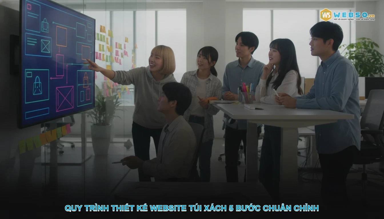 Thiết kế website túi xách - Quy trình thiết kế website túi xách 5 bước chuẩn chỉnh
