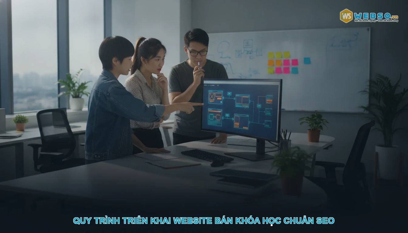 Thiết kế website bán khóa điện tử - Quy trình triển khai website bán khóa học chuẩn SEO