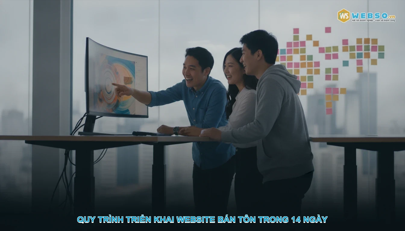 Thiết kế website bán tôn - Quy trình triển khai website bán tôn trong 14 ngày