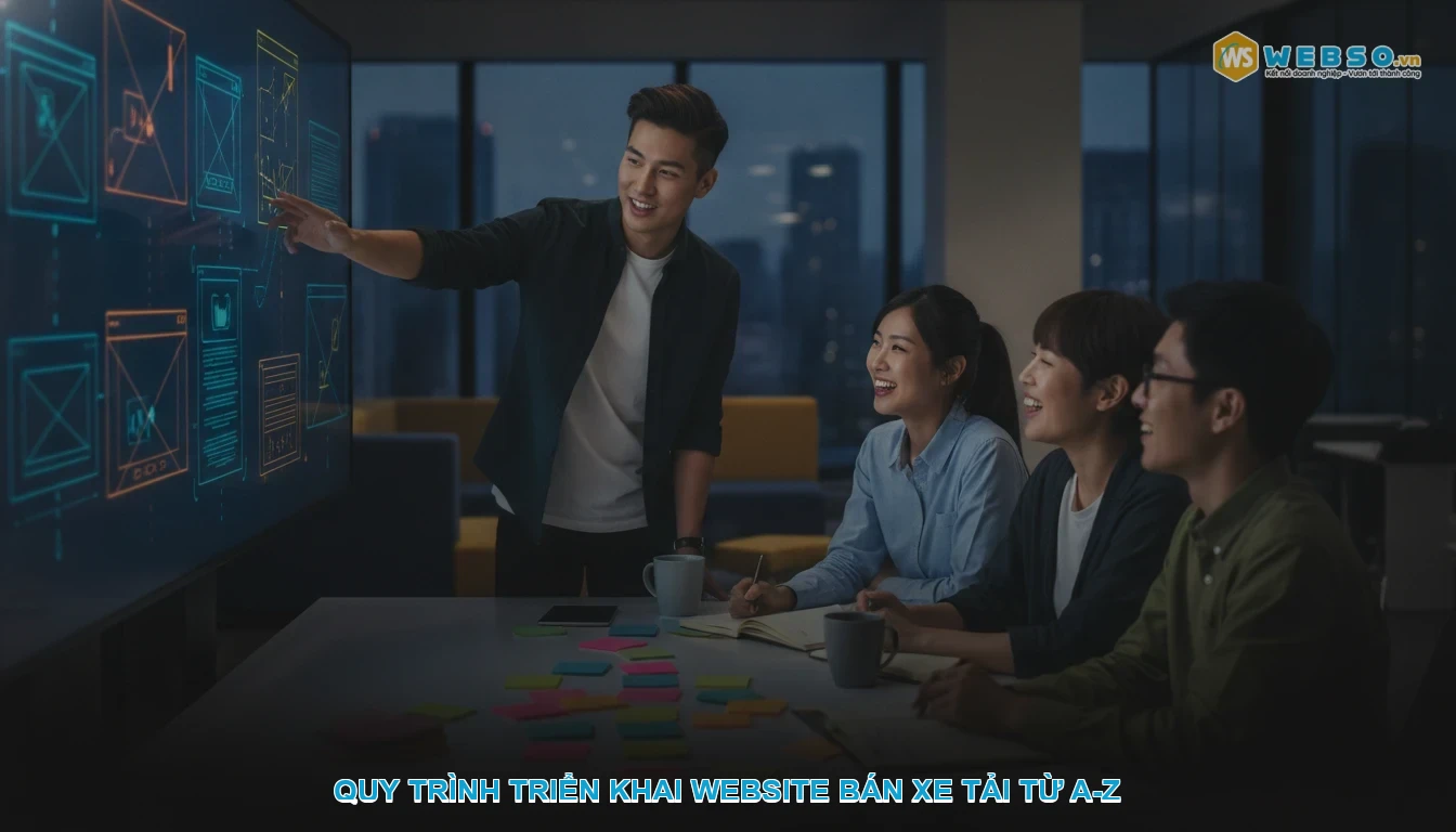 Thiết kế website bán xe tải - Quy trình triển khai website bán xe tải từ A-Z