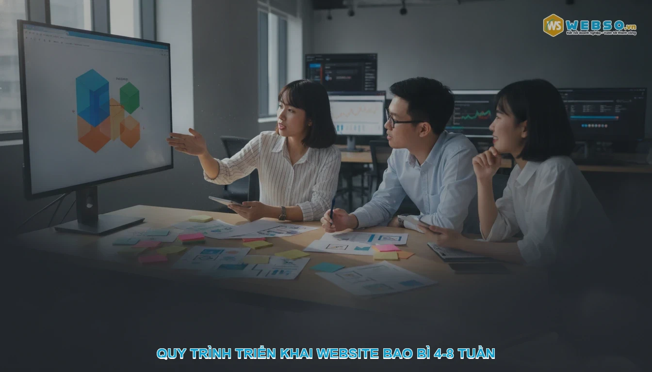 Thiết kế website công ty bao bì - Quy trình triển khai website bao bì 4-8 tuần
