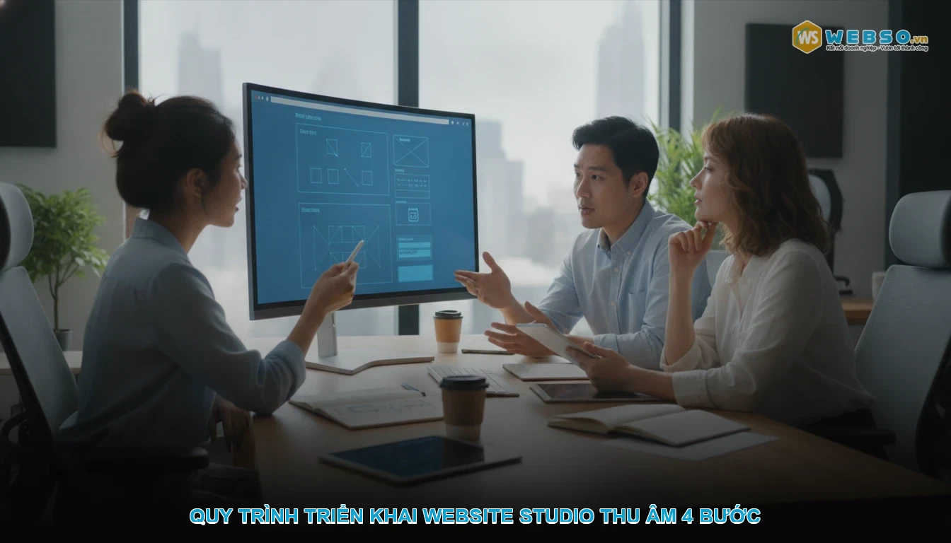 Thiết kế website phòng thu âm - Quy Trình Triển Khai Website Studio Thu Âm 4 Bước
