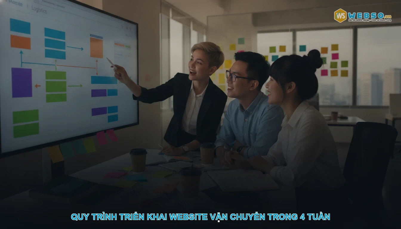 Thiết kế website vận chuyển - Quy trình triển khai website vận chuyển trong 4 tuần