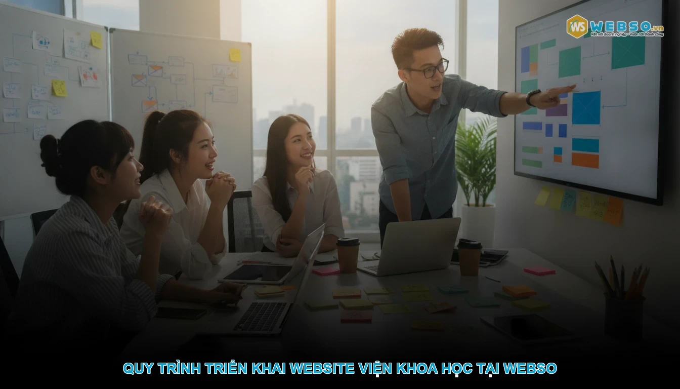 Thiết kế website viện khoa học - Quy trình triển khai website viện khoa học tại Webso