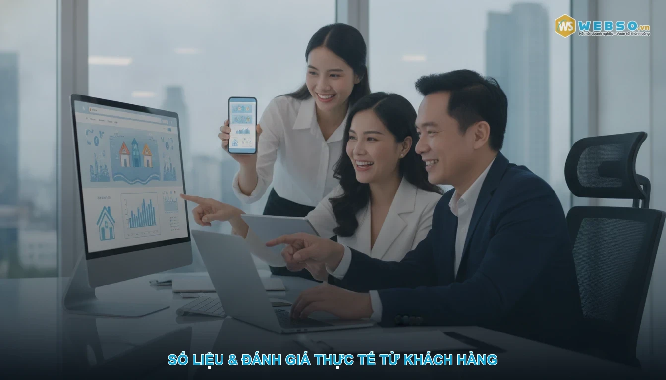 Thiết kế website bất động sản - Số Liệu & Đánh Giá Thực Tế Từ Khách Hàng