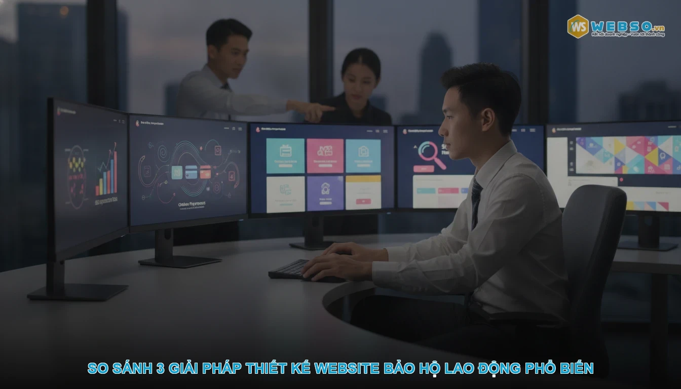 Thiết kế website bảo hộ lao động - So sánh 3 giải pháp thiết kế website bảo hộ lao động phổ biến