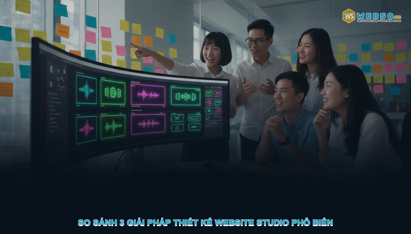 Thiết kế website phòng thu âm - So Sánh 3 Giải Pháp Thiết Kế Website Studio Phổ Biến