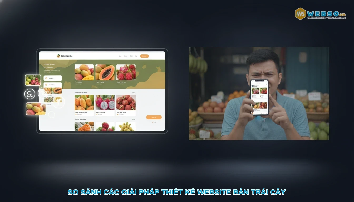 Thiết kế website bán hoa quả, trái cây - So sánh các giải pháp thiết kế website bán trái cây