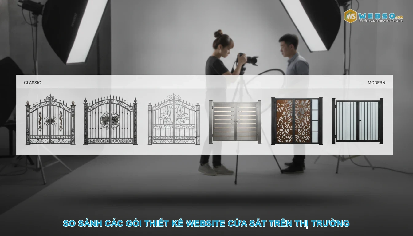 Thiết kế website cửa sắt - So sánh các gói thiết kế website cửa sắt trên thị trường