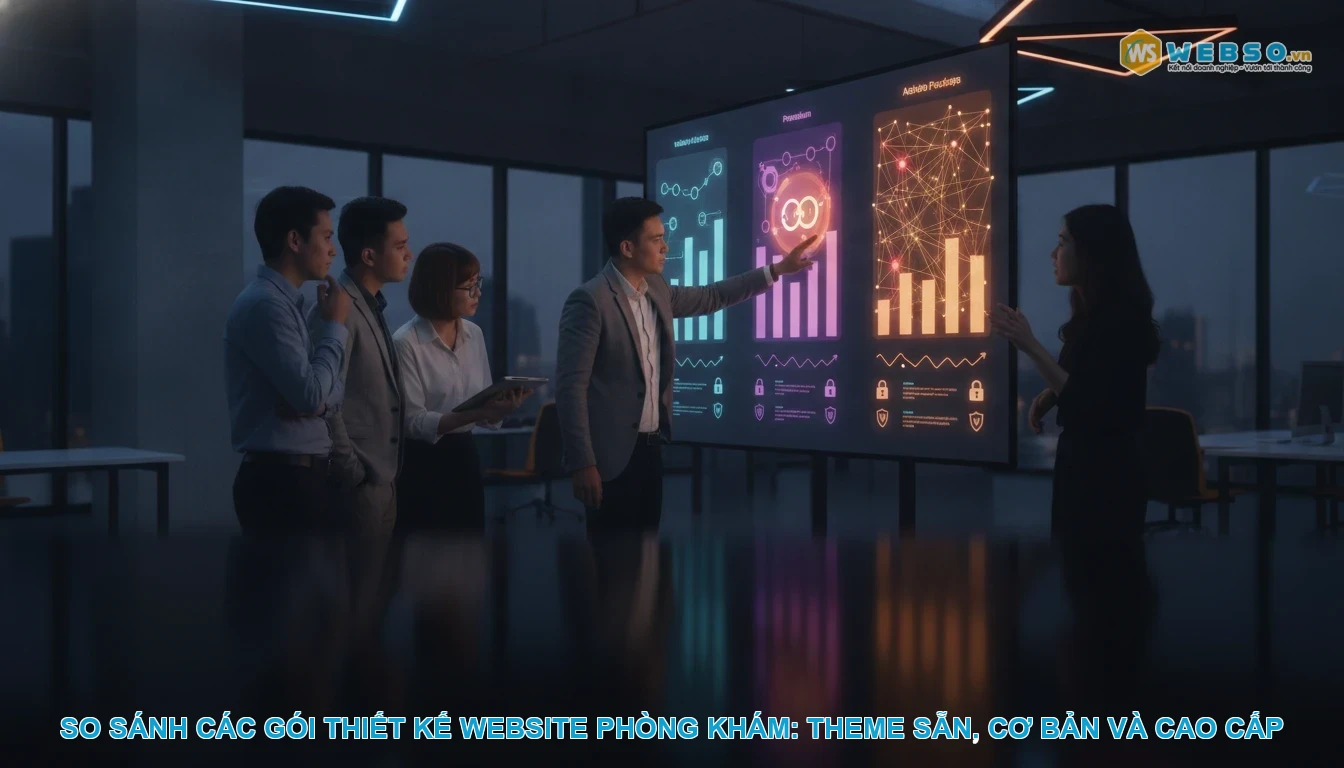 Thiết kế website phòng khám - So sánh các gói thiết kế website phòng khám: Theme sẵn, cơ bản và cao cấp